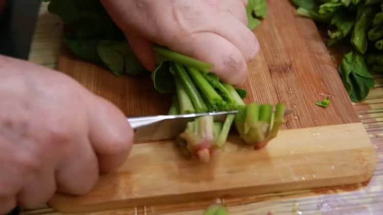 Phali di cucina di spinaci