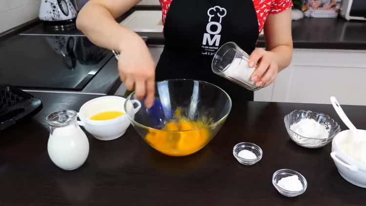 Chcete-li připravit vafle, připravte ingredience