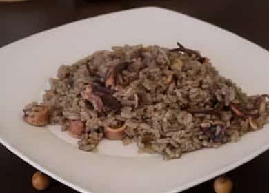 طبخ الأرز مع الحبار