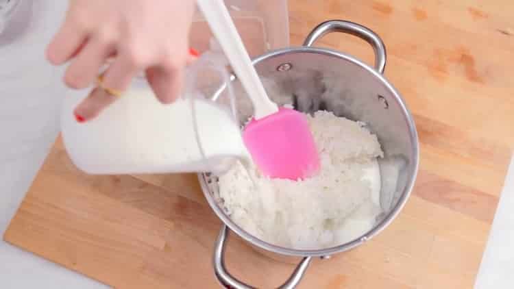 Zum Kochen Pudding Reis kochen