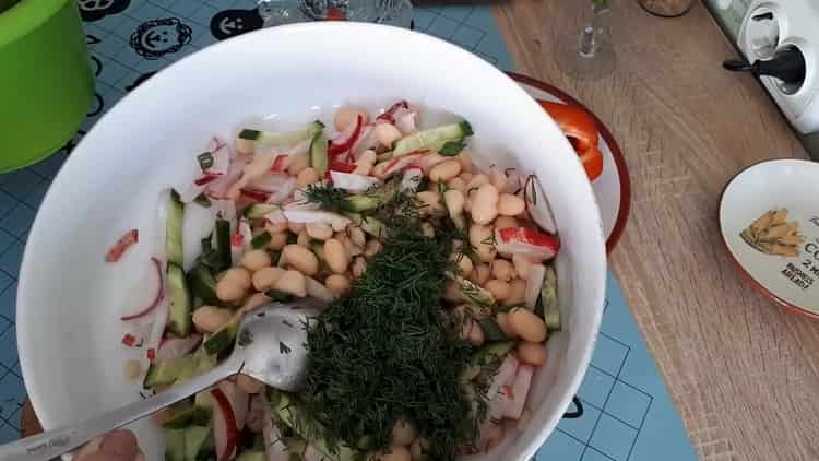 Für Salat Dill hacken