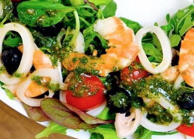 Krevečių ir kalmarų salotos - labai skanios ir paprastos 🦐