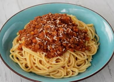 Špagety Boloňský krok za krokem recept s fotografií