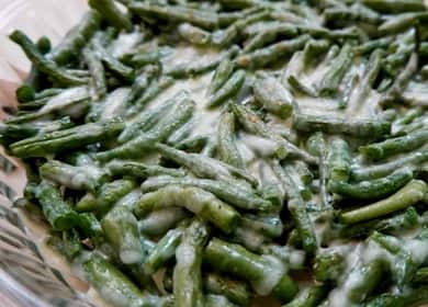 Grüne Bohnen - ein schrittweises Rezept zum Kochen in einer Pfanne