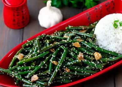 Green beans na may bawang at toyo - hakbang-hakbang na recipe 🍲