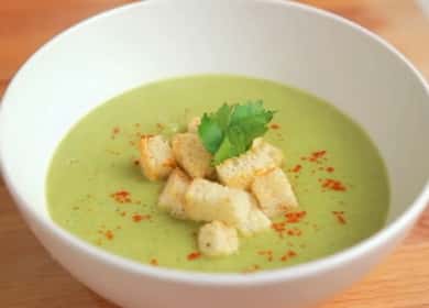Cream broccoli puree sopas - pinong mousse na may masarap na creamy lasa flavor