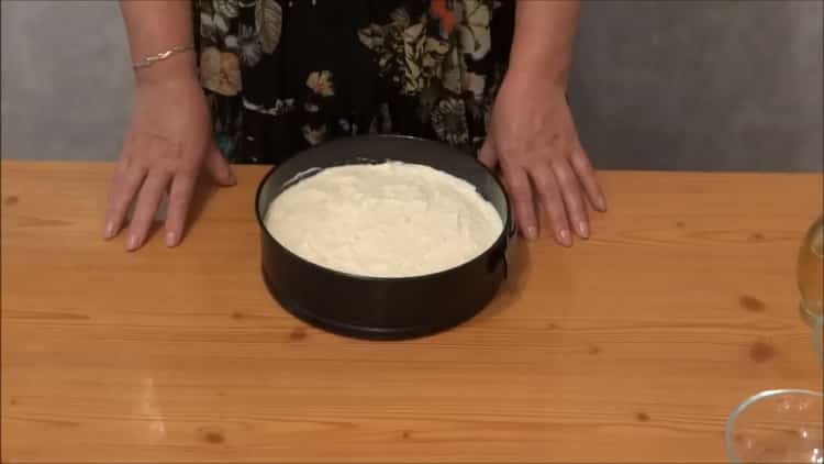 Ofen vorheizen, um Pudding zuzubereiten