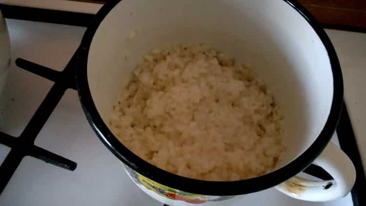 Fleischbällchen mit Reis mit Soße: ein schrittweises Rezept mit Fotos