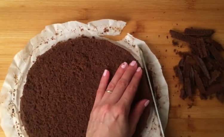 Machen Sie Kuchen, um Eistorte zu machen