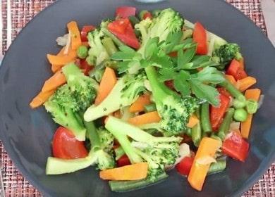 Frozen broccoli na may mga gulay para sa tanghalian - mabilis at masarap 🥦