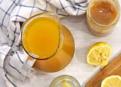Vitamin Drink aus Wasser mit Zitrone und Ingwer 🍋