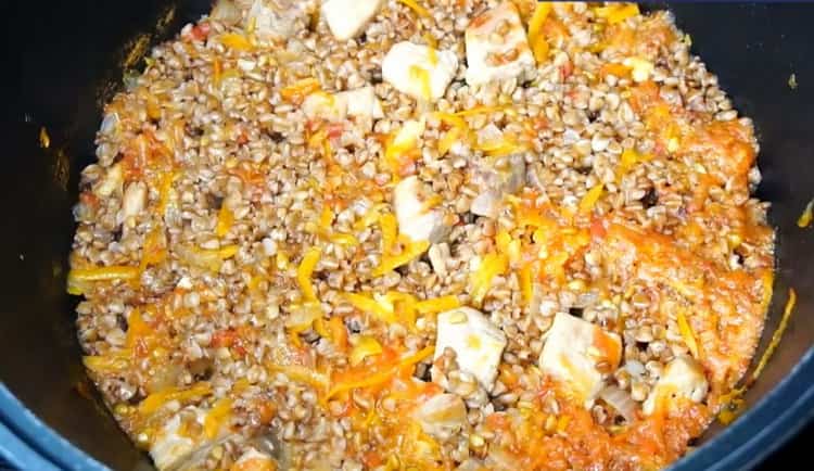 Buckwheat na may karne hakbang-hakbang na recipe na may larawan