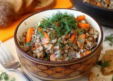 الحنطة السوداء مع الحساء في مقلاة - طبق خاص للرجال والنساء 🥣