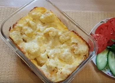 Kemencében sült karfiol sajttal és tojással, sütve ked