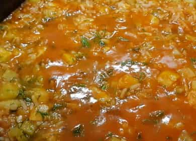 Hindi tunay na masarap na zucchini stew na may bigas 🍲