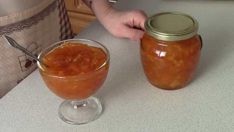 Ang jam ng Tangerine ayon sa isang hakbang-hakbang na recipe gamit ang larawan