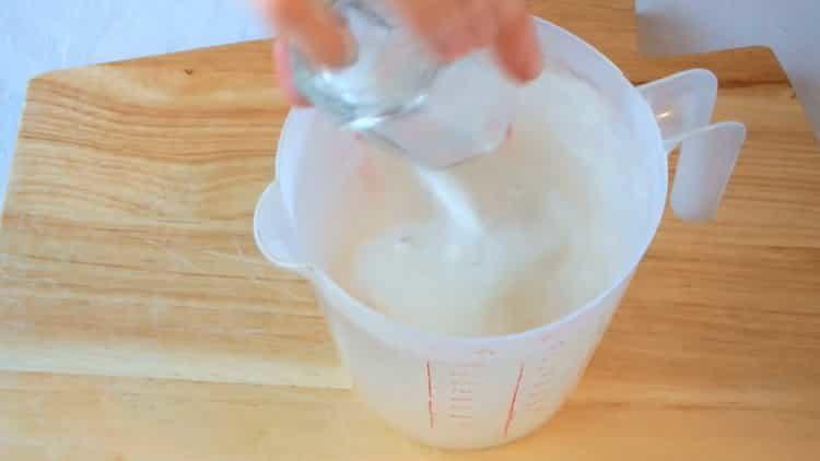 Az étel elkészítéséhez készítse elő a sós oldatot