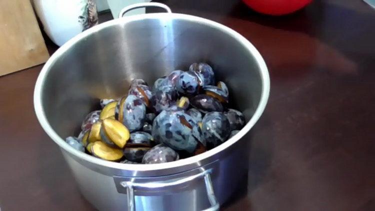 préparer des prunes