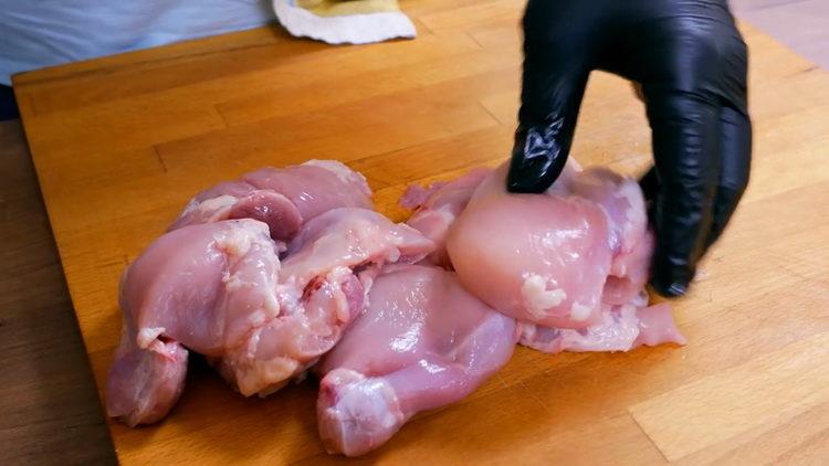 Főzés a francia csirkemell hús