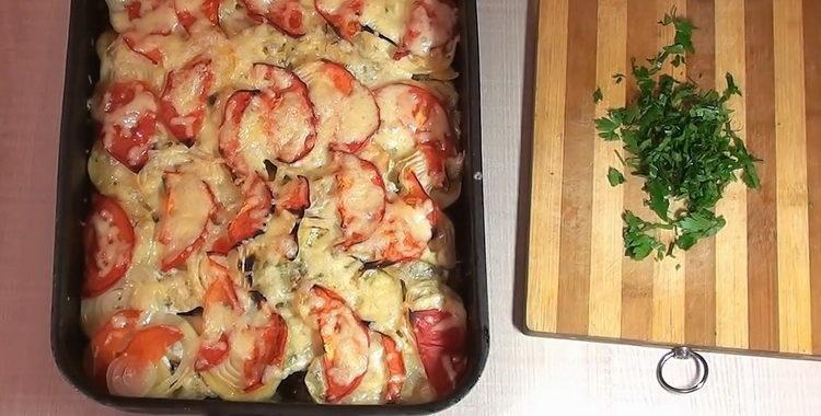 Френско месо с картофи и домати