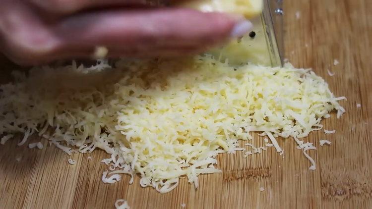 Főzés palacsinta cukkini sajttal