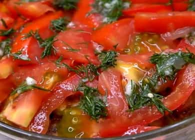 Delicious zucchine e insalata di pomodori tomato