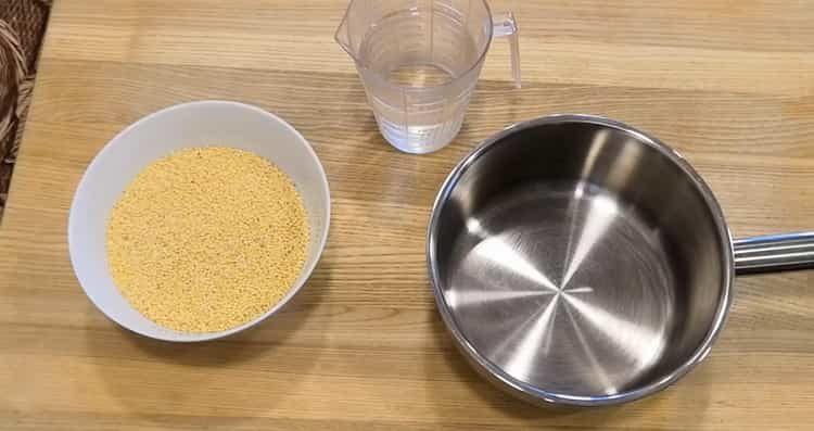 Wie man Hirsebrei auf Wasser zubereitet