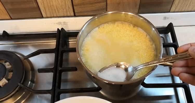 Das Müsli zum Kochen salzen