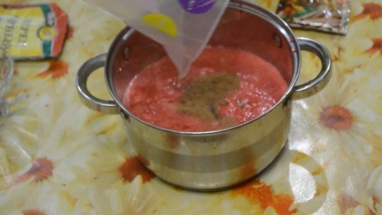 preparare le spezie per la salsa