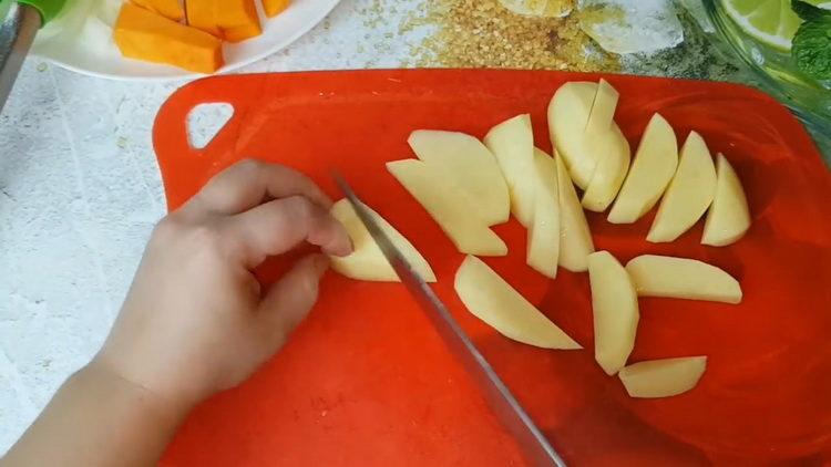Fry ang mga patatas upang lutuin