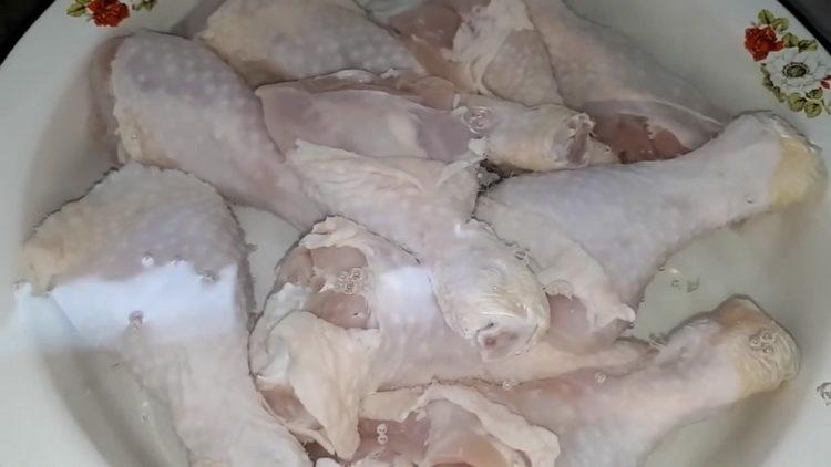 جليد الدجاج مع وصفة الجيلاتين
