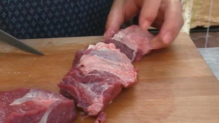 Főzés marhahús kebab