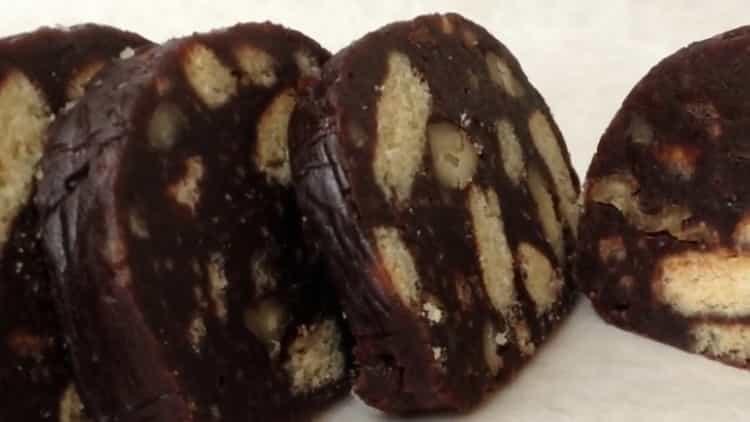 handa na ang sausage ng chocolate cookie