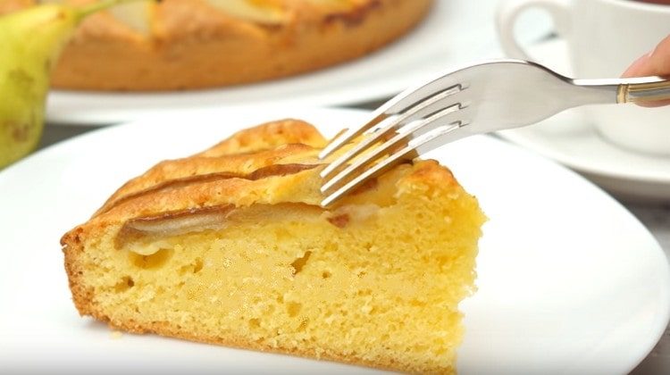 Come puoi vedere, secondo questa ricetta la torta di pere ha un aspetto molto appetitoso.