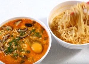 Vaření lehké korejské ramenové polévky: recept s fotografiemi krok za krokem.