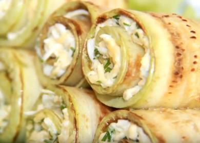 Ang pinaka-masarap na zucchini roll na may iba't ibang mga pagpuno 🍢