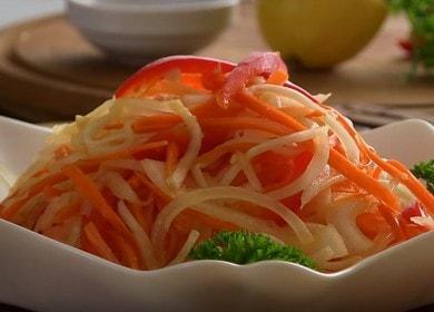 Insalata di verdure piccante daikon - la ricetta più deliziosa 🥗