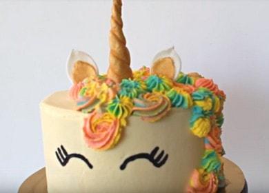 Ярка красива торта  Еднорог за рожден ден