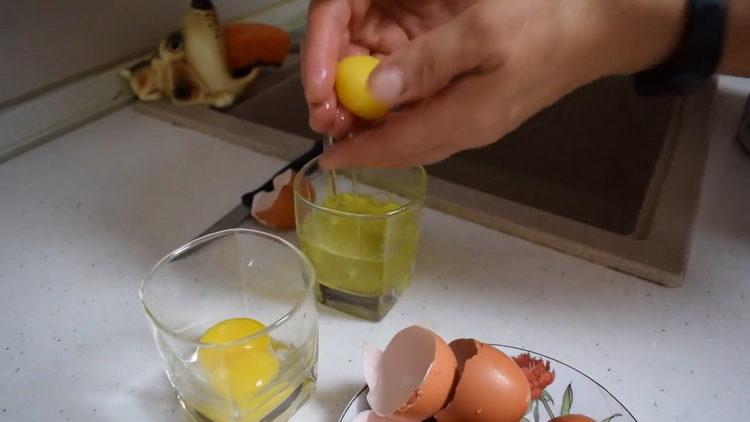 készítse elő a tojásokat