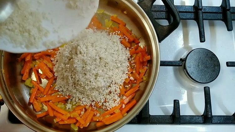 أضف الأرز
