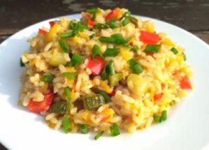 deliziosa ricetta di riso con verdure
