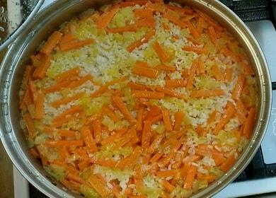 Riso delizioso con carote e cipolle 🍚