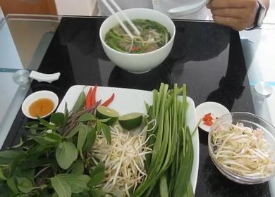 Vietnamese Pho Bo суп sopas - ang pinakamahusay na recipe