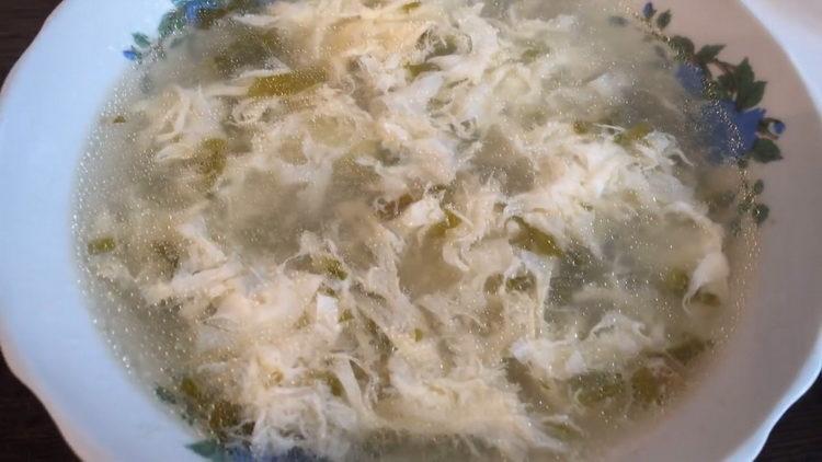 Sorrel σούπα βήμα προς βήμα συνταγή με φωτογραφία