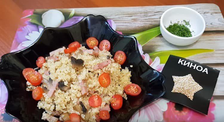 Ang quinoa para sa pagluluto na ito ay napaka-masarap.