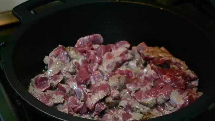 smažit hovězí maso