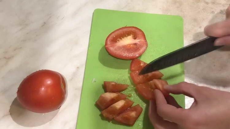 hak løg og tomat