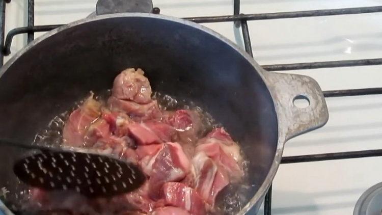 faire frire la viande