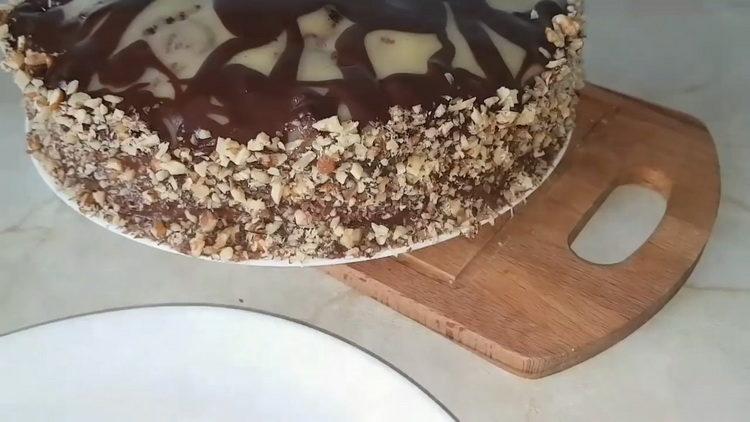 Schrittweises Rezept des Schokoladenkuchenkuchens mit Foto