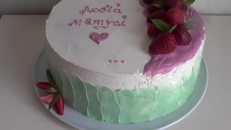 cake na may meringue at biskwit